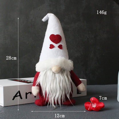 Creative Hooded Faceless Doll Holiday  Santa Claus Plush Decoration Ornaments