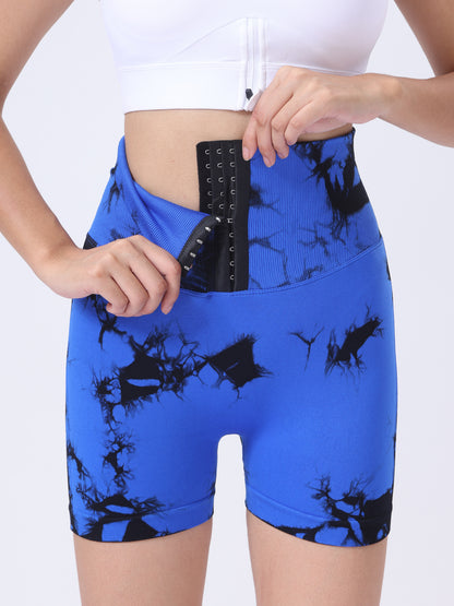 Tie Dye Button Everyday Wear Spring Summer Sports Shorts