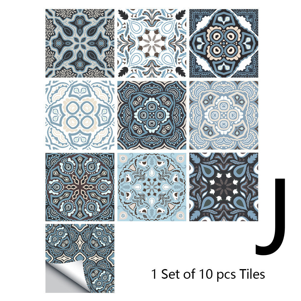 European Style Matte Matte Film Tile Stickers Kitchen Bathroom Decoration Wall Stickers