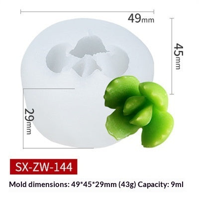3D Succulent Silicone Candle Mold Cupcake Mold