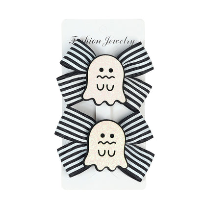 Halloween Decoration Double Bowknot Children Barrettes