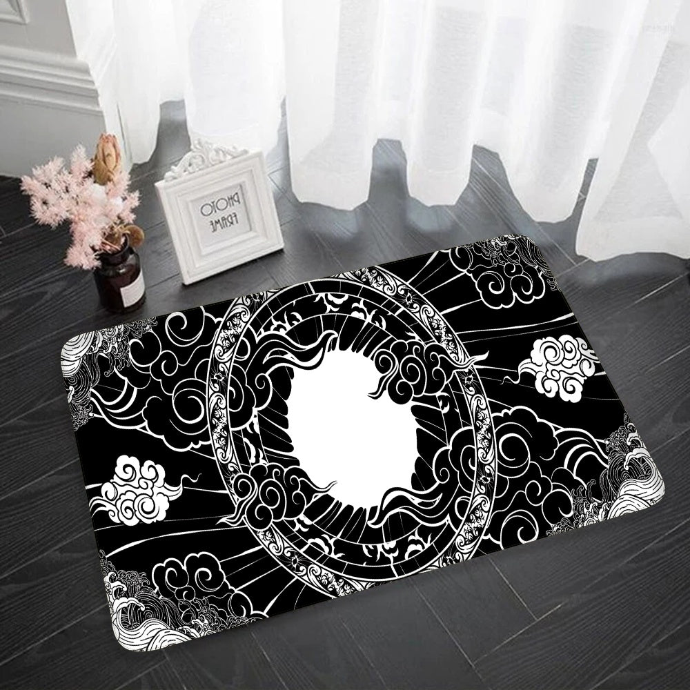 Japanese Exterior Entrance Carpet For Kitchen Sun Amaterasu Floor Mat Bathroom Mats Doormat Outdoor Rug Modern Home Decoration