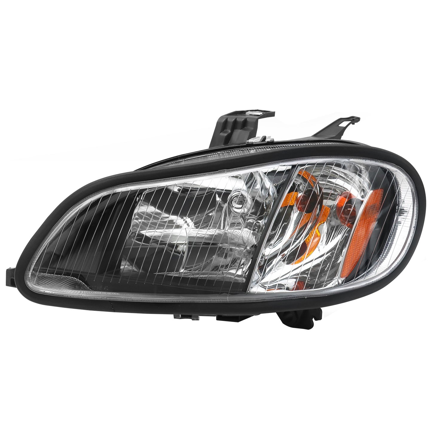 2004-2013 Freightliner M2 Headlights, Set-2 Pieces, White-black