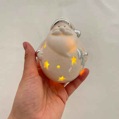 Santa Claus Snowman LED Festival Home Decoration Decoration Resin Crafts