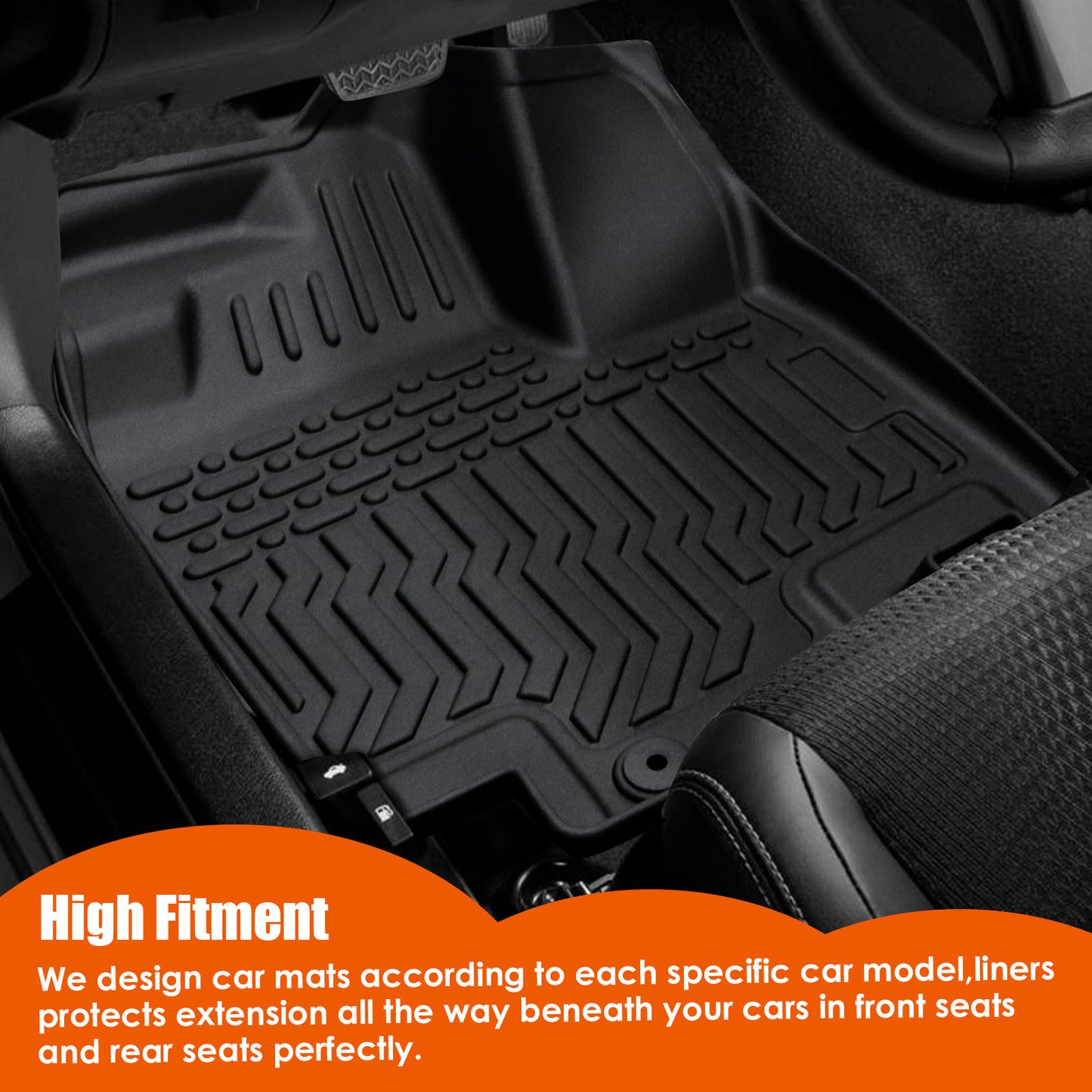 TPE Rubber Car Floor Mats All-Weather For 08-12  Accord
