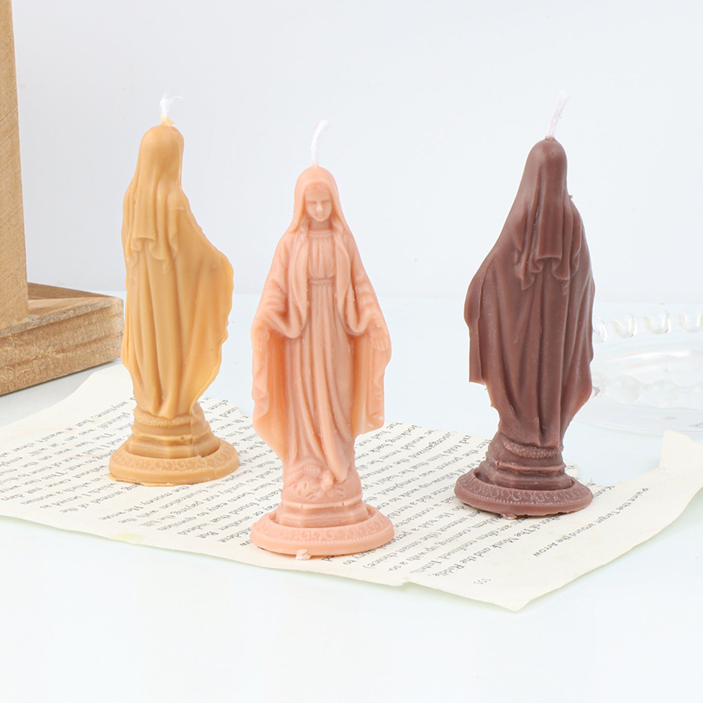 Open Hands Maria Candle Mold Diy Three-dimensional Stall Hand Virgin Candle