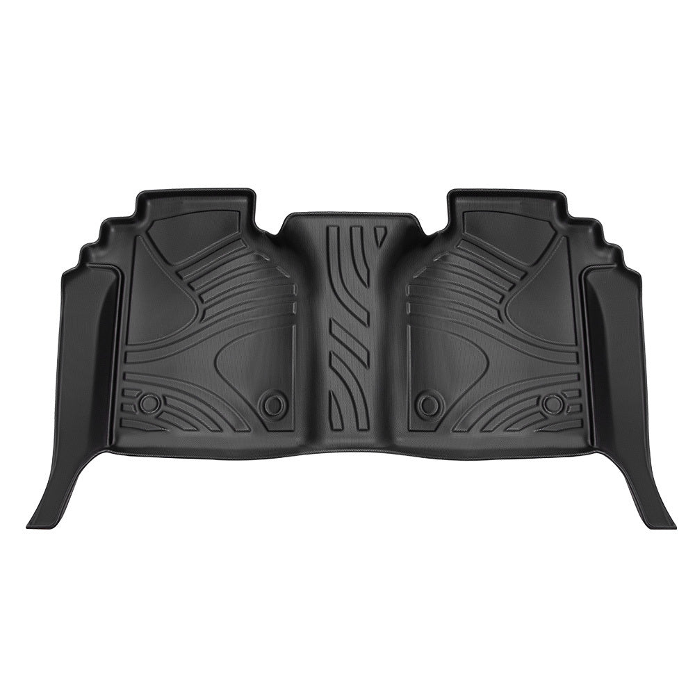 MKR Floor Mats For Chevy Silverado GMC Sierra 1500 2019-2025, 2020-2025 SLV SRA 2500 3500 HD Crew Cab With Rear Under-Seat Storage