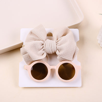 Children's Summer Sunglasses Two-piece Set