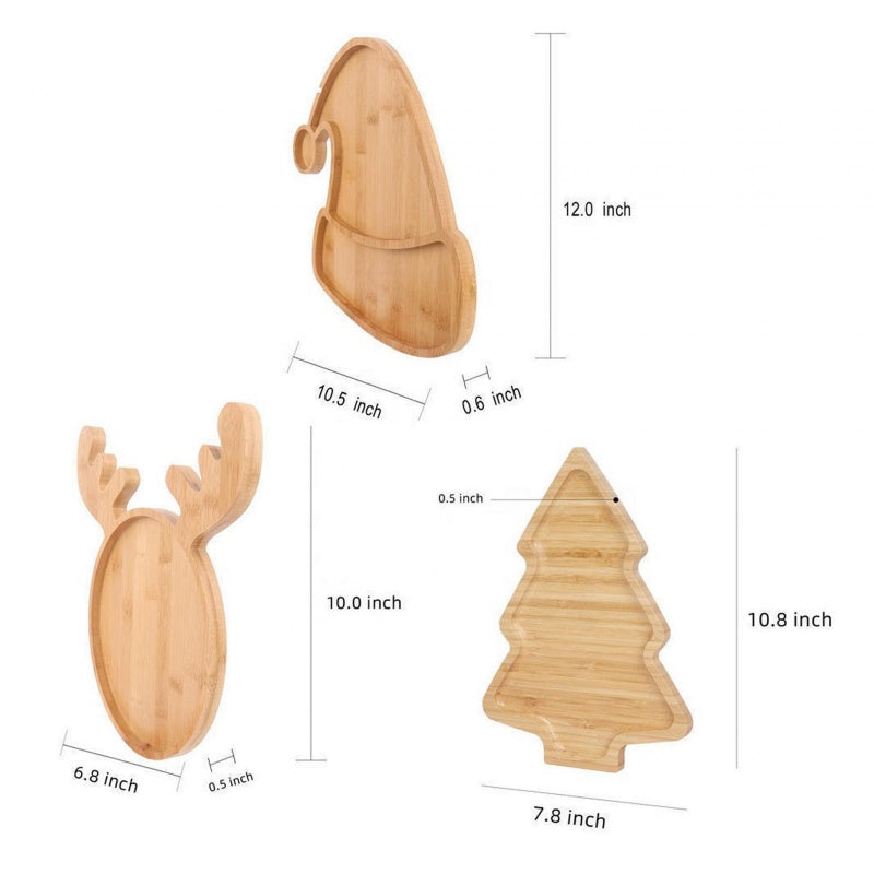 Christmas Decoration Wooden Serving Tray Holiday Items