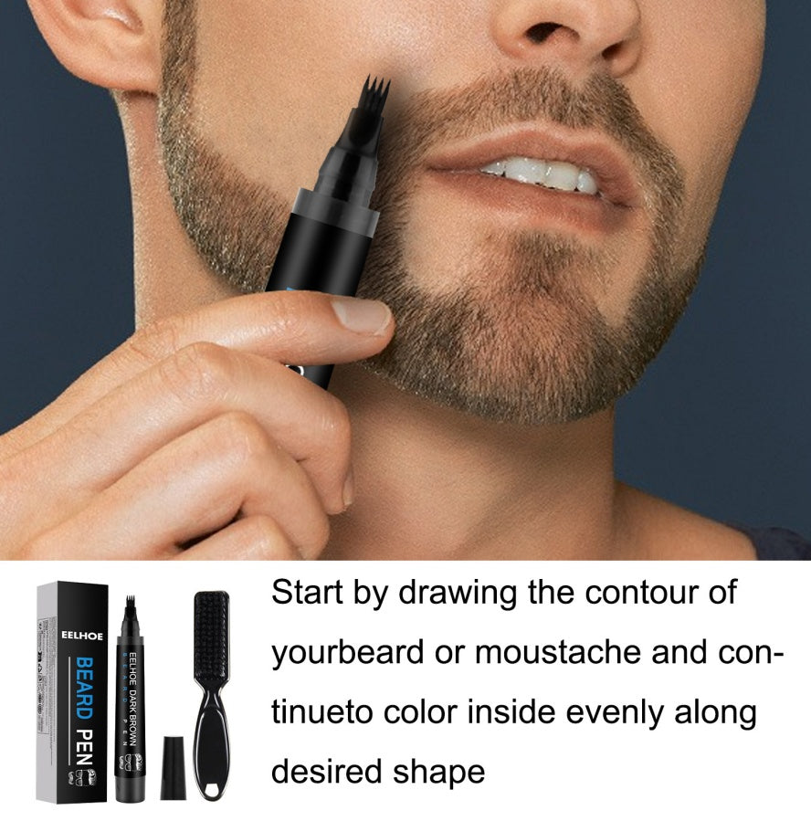 Beard Filling Pen Set, Waterproof, Sweat-proof And Non-fading Beard Pen, Beard Tracing Pen