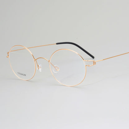 Screwless Vintage Pure Titanium Glasses Frame