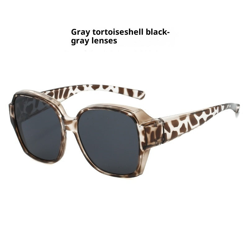 Large Rim Myopia Set Clip Polarized Sun Glasses UV Protection Driving