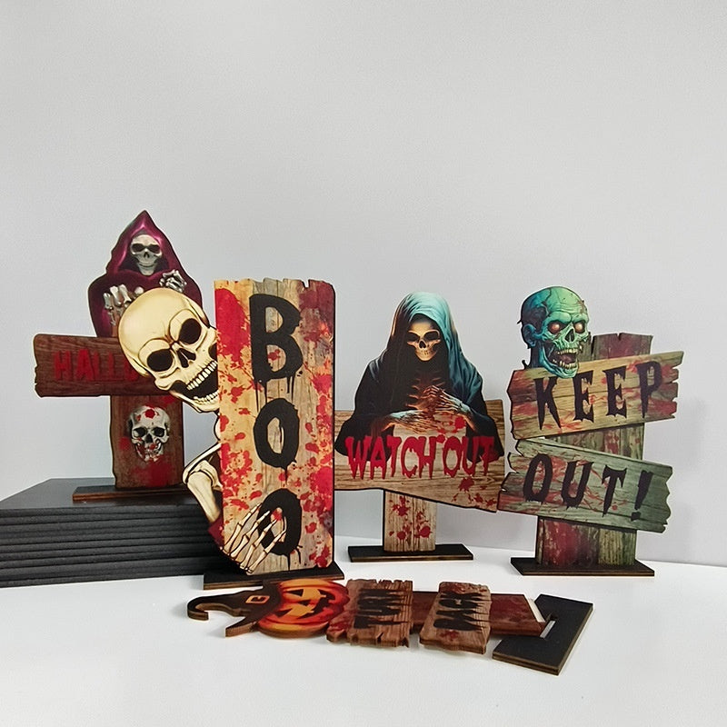 Wooden Retro Creative Decoration Halloween Decoration