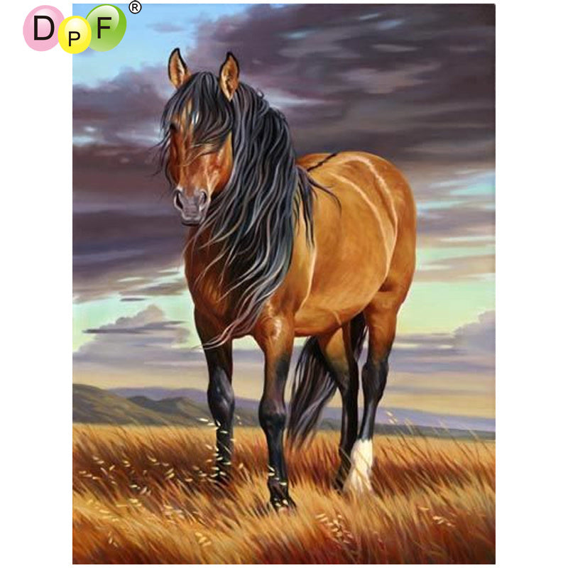 Barren Hills The Horse Diamond Embroidery Crafts Diamond Painting Cross  Needlework Diamond Mosaic Square Home Decor