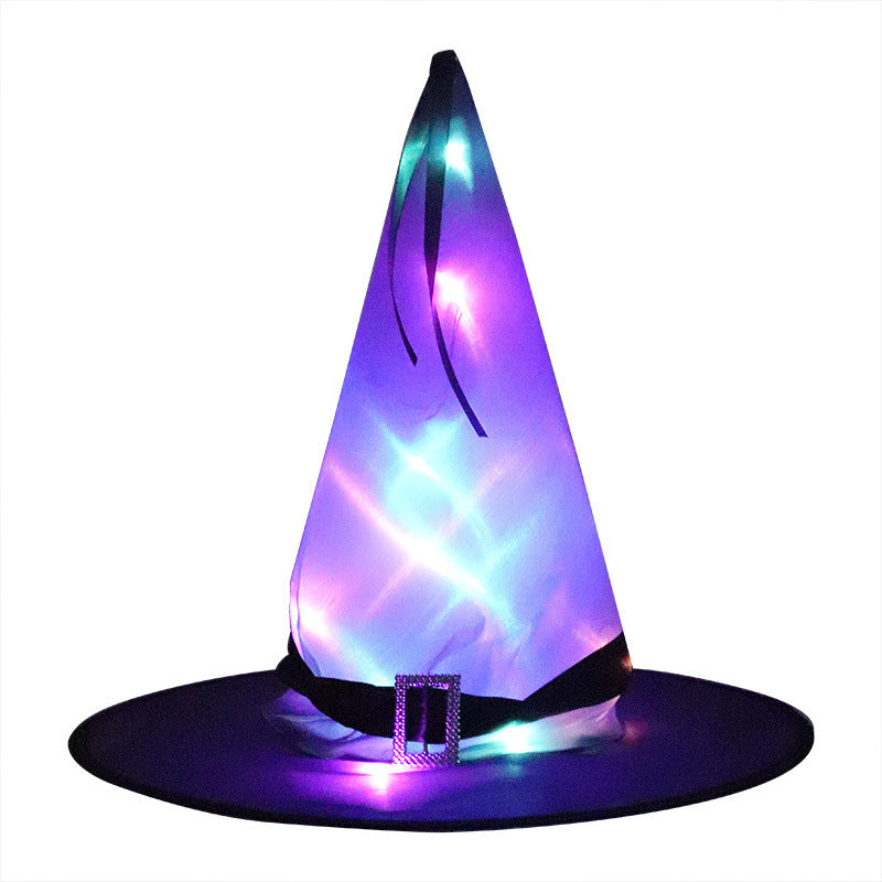 Halloween Party Decoration Props LED Glowing Witch Hat