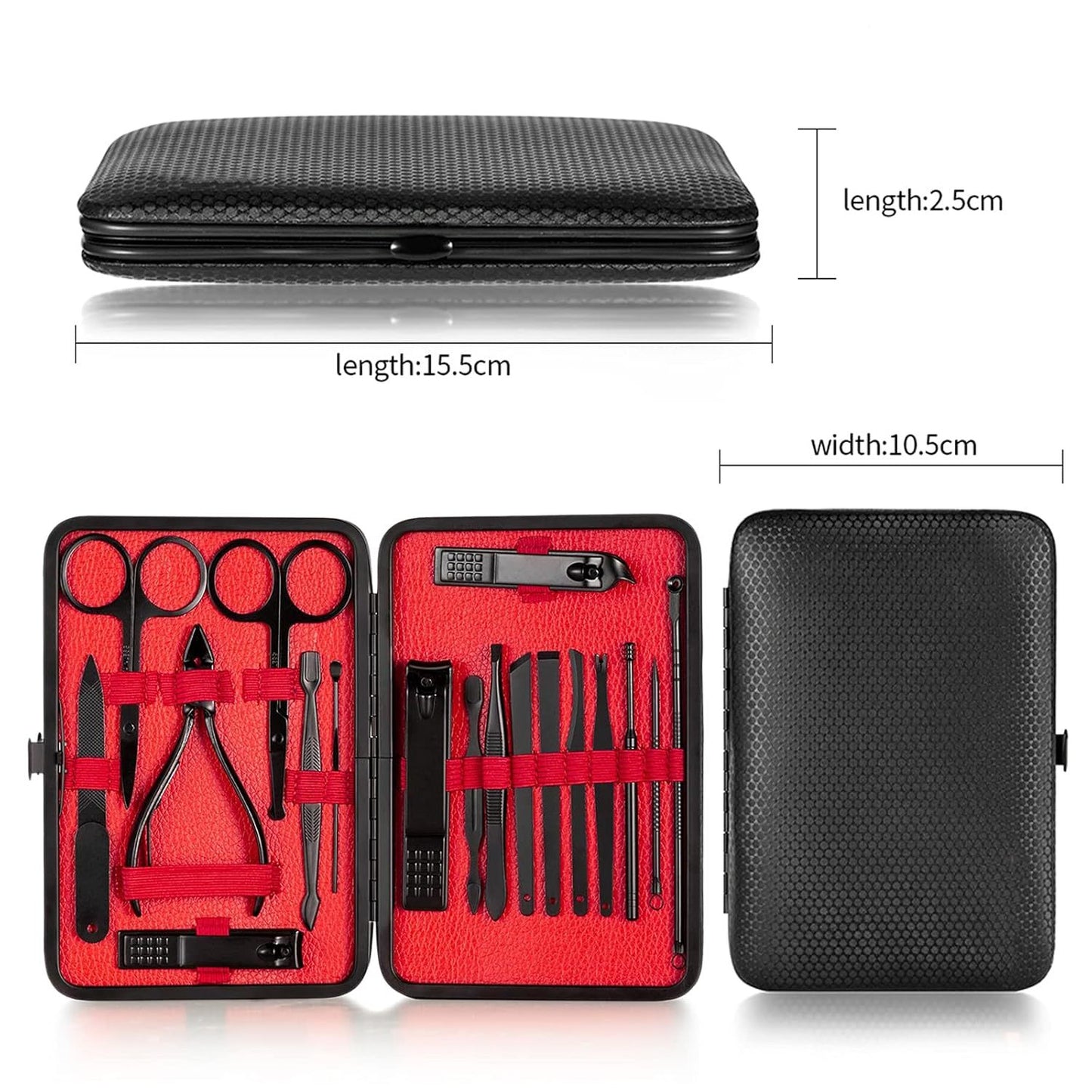 18-Piece Nail Clippers Trimming Tool Set Manicure Set Pedicure Kit Nail Clippers  Professional