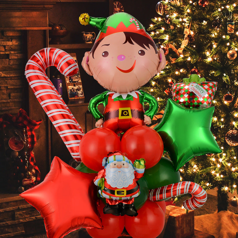 2024 Christmas Party Combination New Year Decoration Atmosphere Layout Aluminum Foil Balloon Set