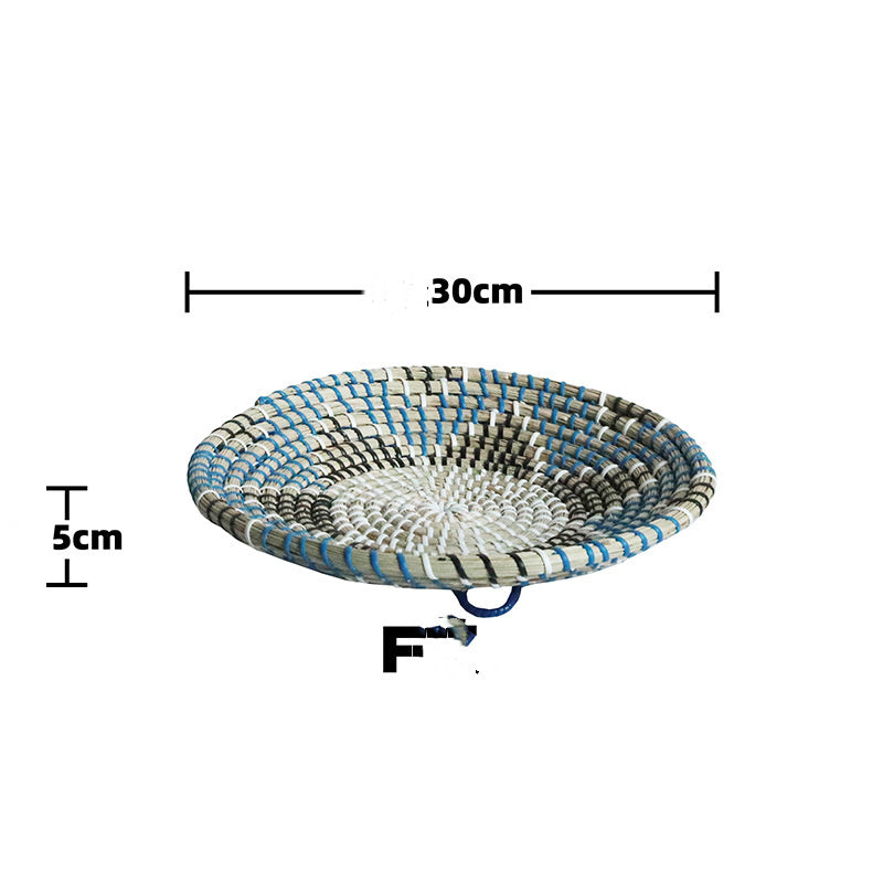 Straw Decoration Plate Hanging European Style Decoration Plate