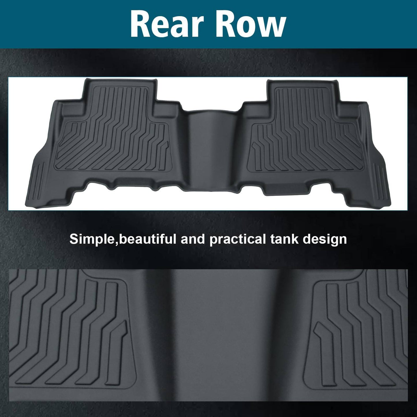 TPE Rubber Car Floor Mats All-Weather Black For 14-22 Lexus GX460 & 14-23 4Runner