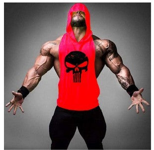 HOODED SKULL BODYBUILDING TANK TOP