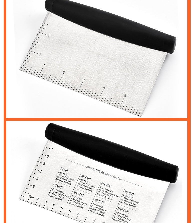 Stainless steel flour cut with scaled sausage powder knife powdered dough cut kitchen baking tool