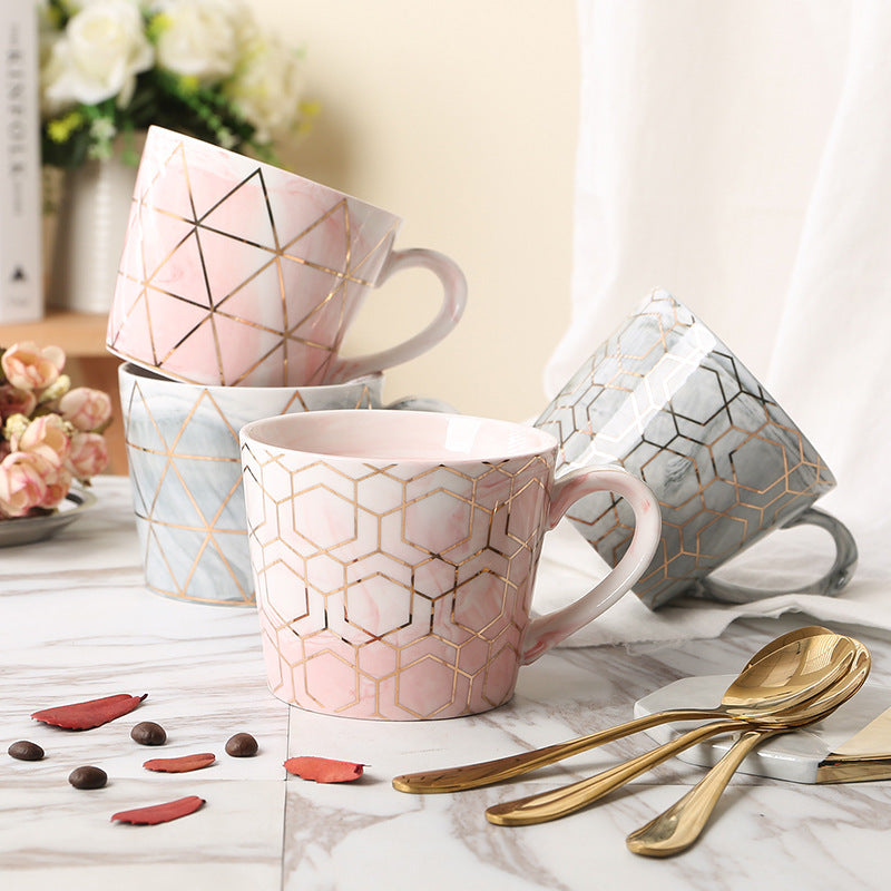 Geometric ceramic mug