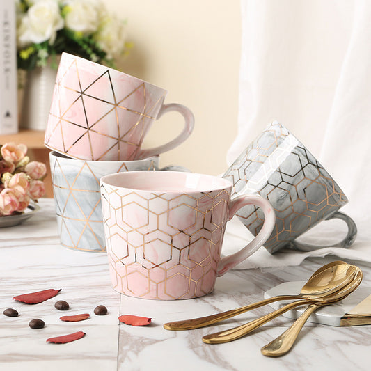 Geometric ceramic mug