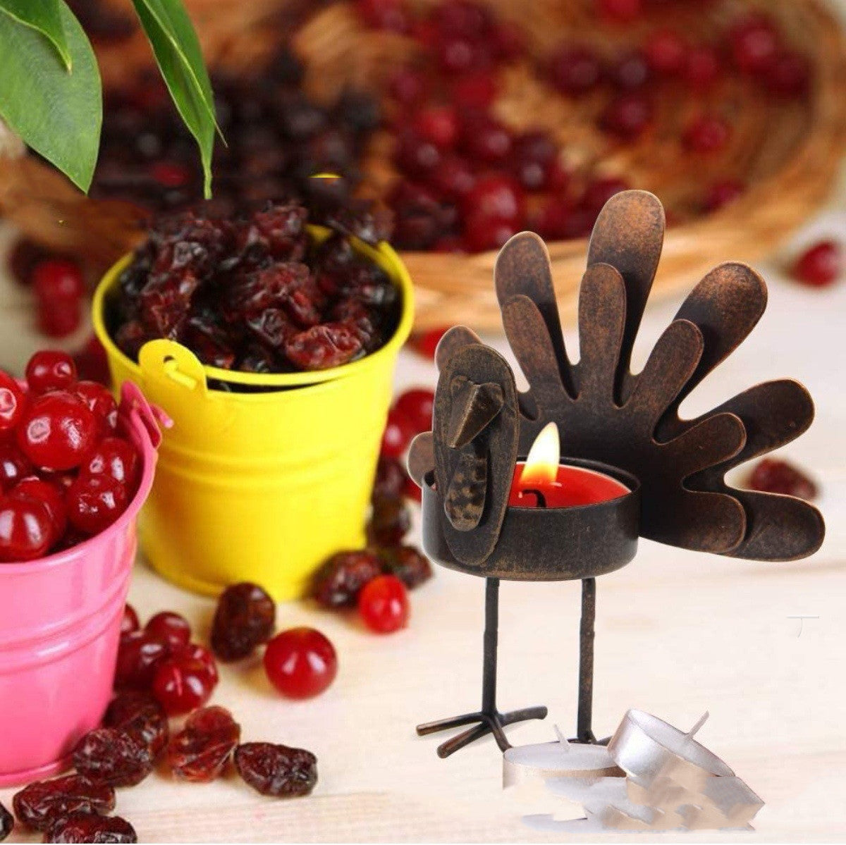 Turkey Candle Holder Retro Metal Scented Candlestick For Living Room Bedroom Bathroom Decoration
