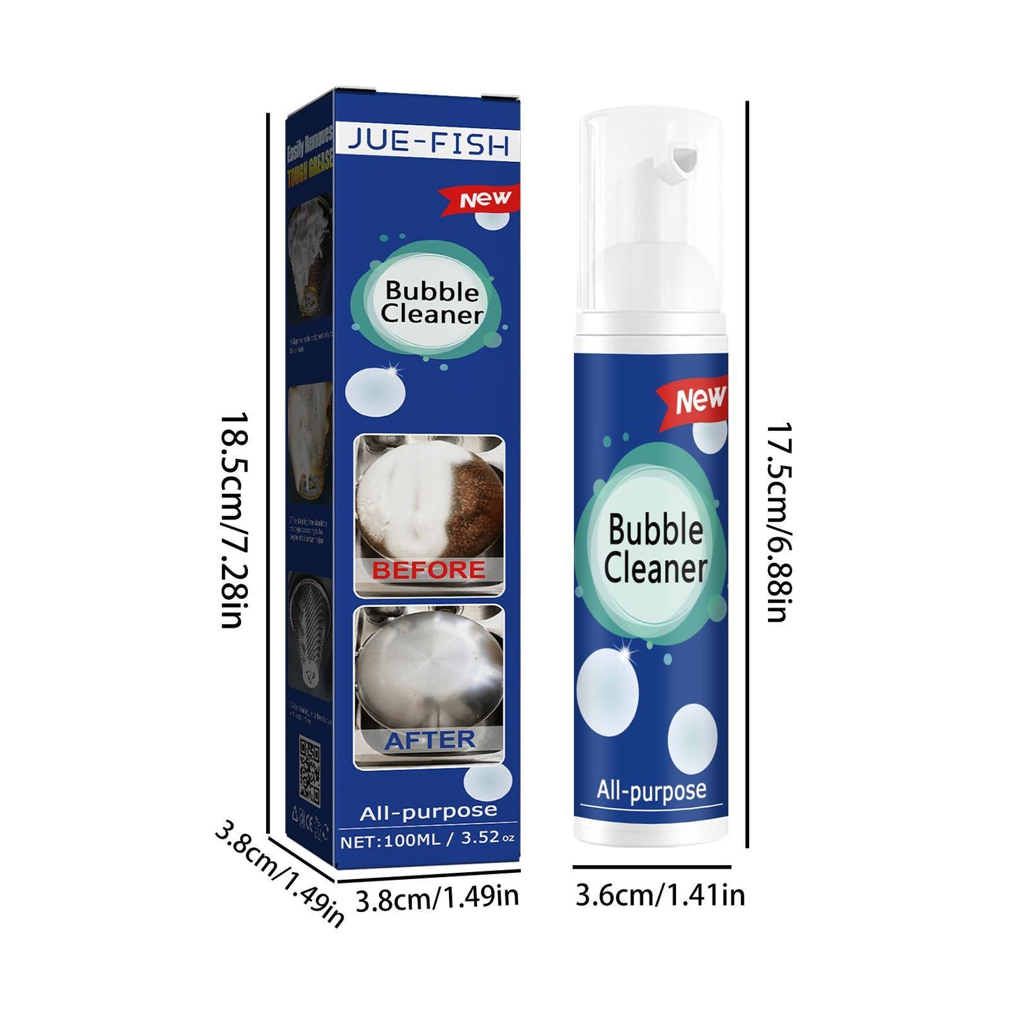 Fish Oil Foam Multifunctional Kitchen Stove Range Hood Heavy Oil Cleaner