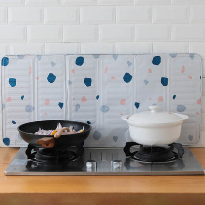 Geometric Printing Gas Stove Oil Baffle Insulation Board Household Stove Oil Baffle Kitchen Cooking Baffle