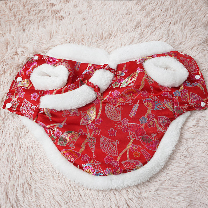 New Year Pet Cotton Clothes Thicken And Keep Warm