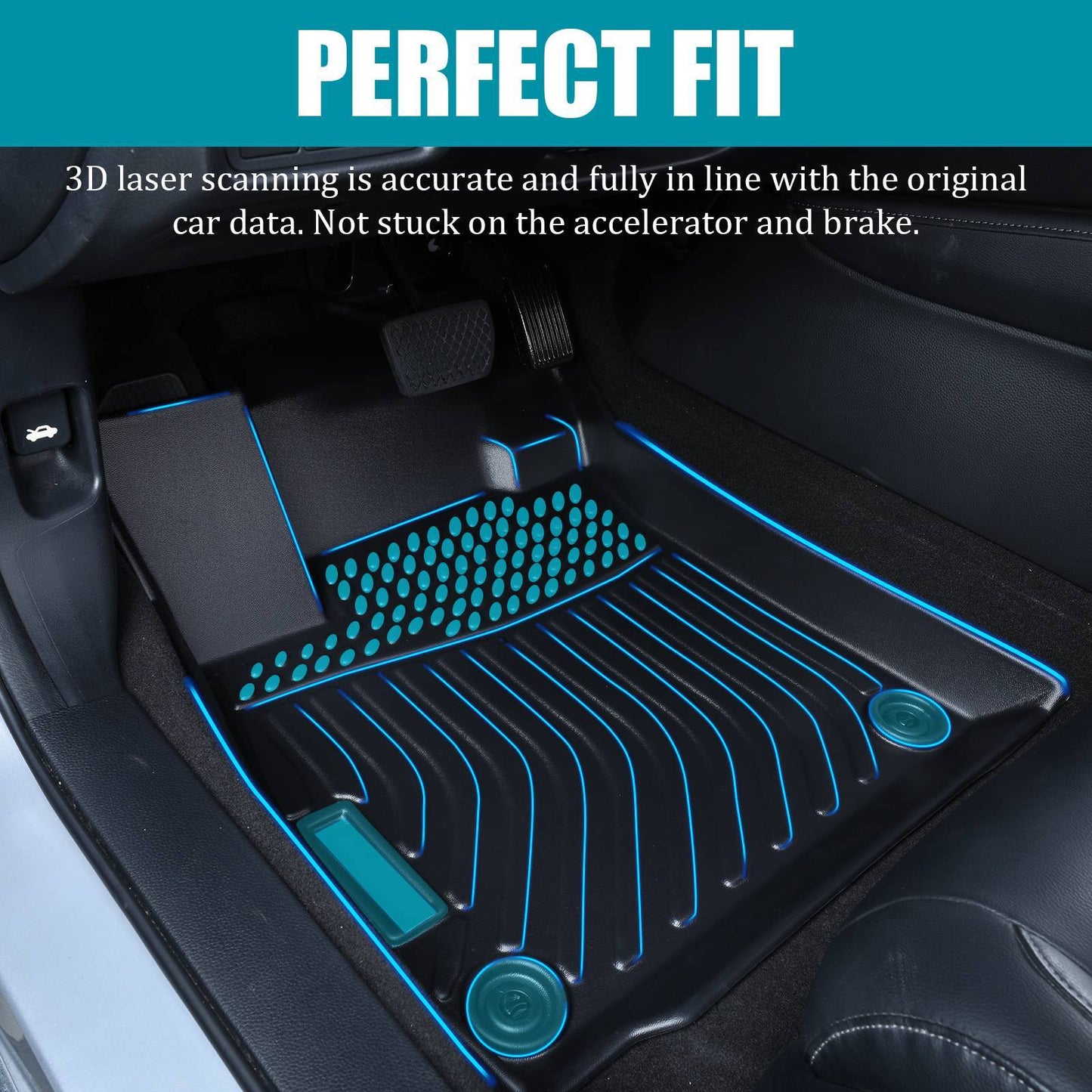 Car Floor Mats For 21-23 Hyundai Elantra & 22-23 Elantra N Cargo Liners Carpet