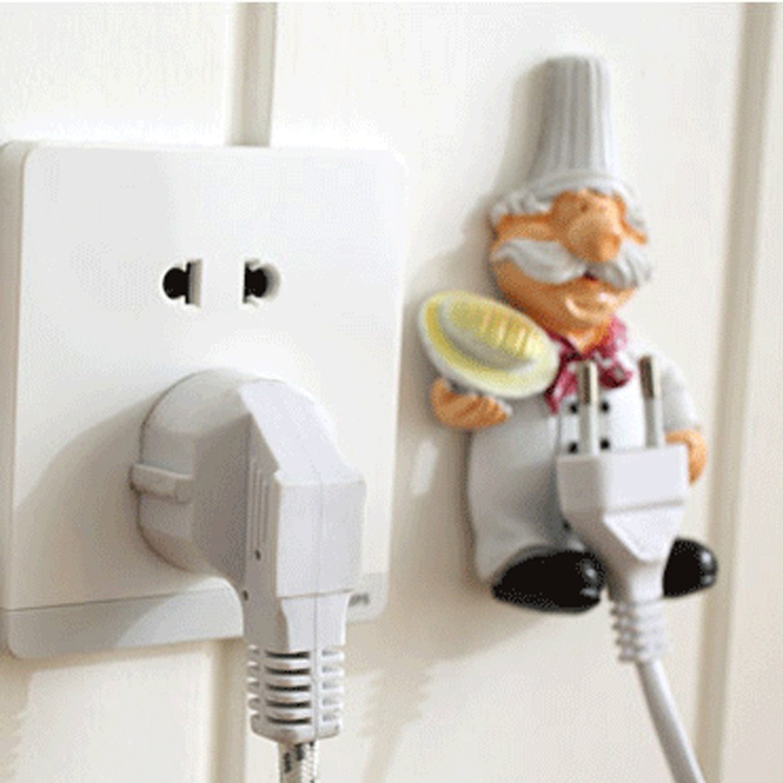 Punch-free seamless adhesive hook multi-function creative cartoon chef hook hook kitchen bathroom supplies