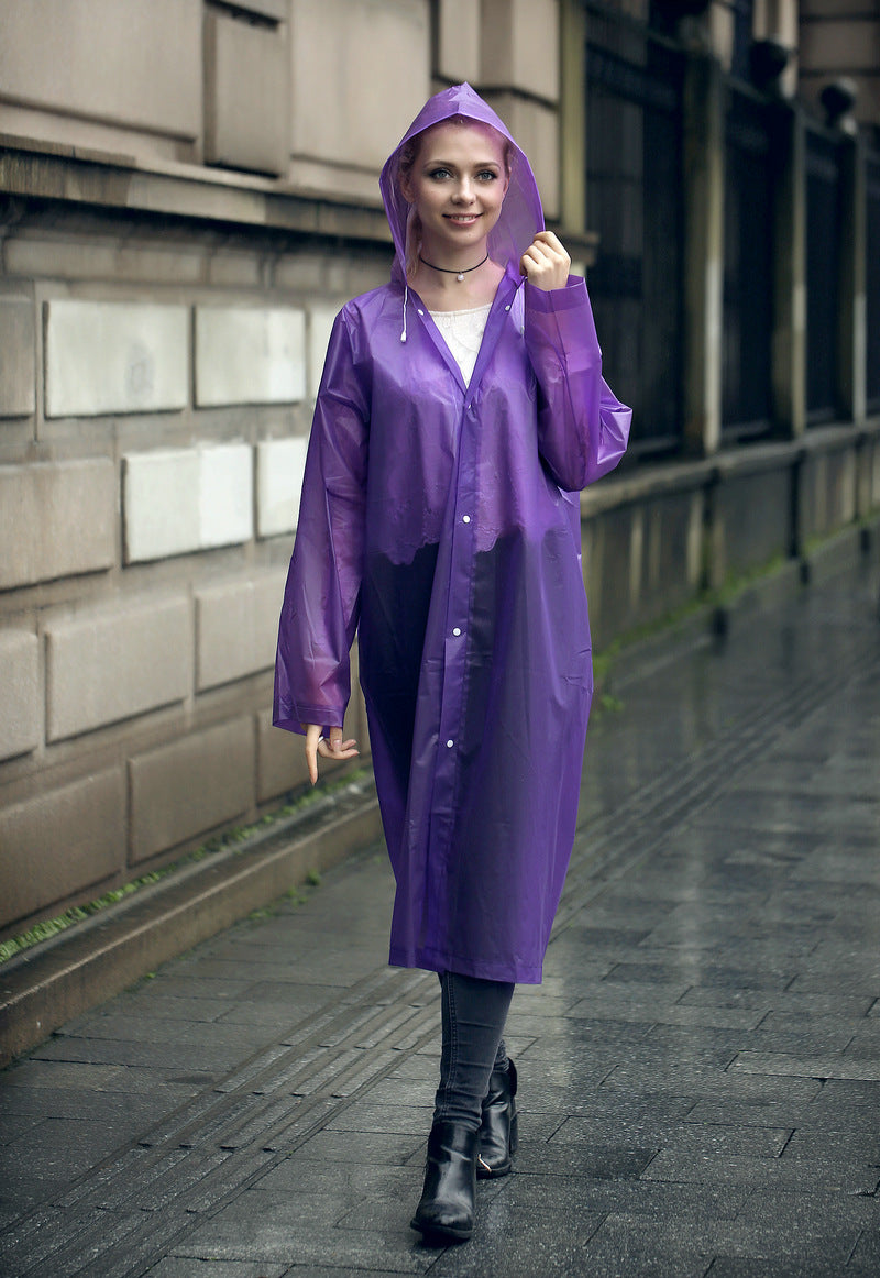 Raincoat Outdoor Transparent Windproof Rain Coat New Rainwear 7 Colors