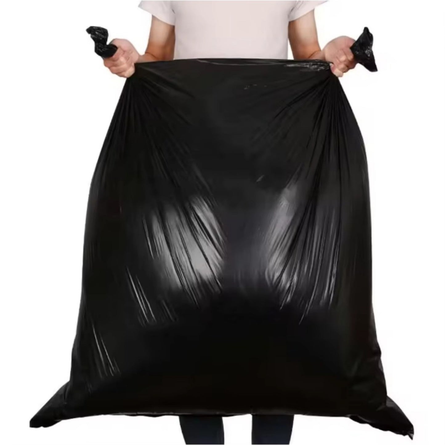 60 Lightweight 35 Gallon Stretchable Garbage Bags - Star Sealed Bottom, Black Plastic Lining, Not Available On Weekends, Banned From Amazon