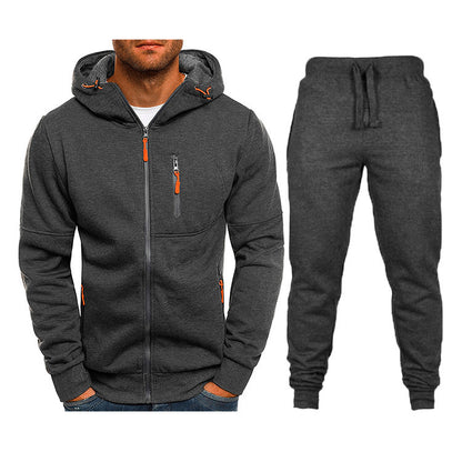 Men's Sport Suit Zipper Cardigan Two-piece Set