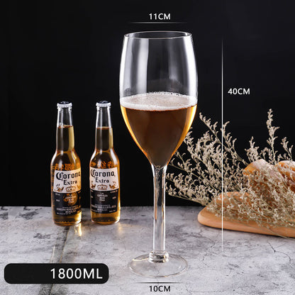 Household Large-Capacity Glass Tall Beer Mug