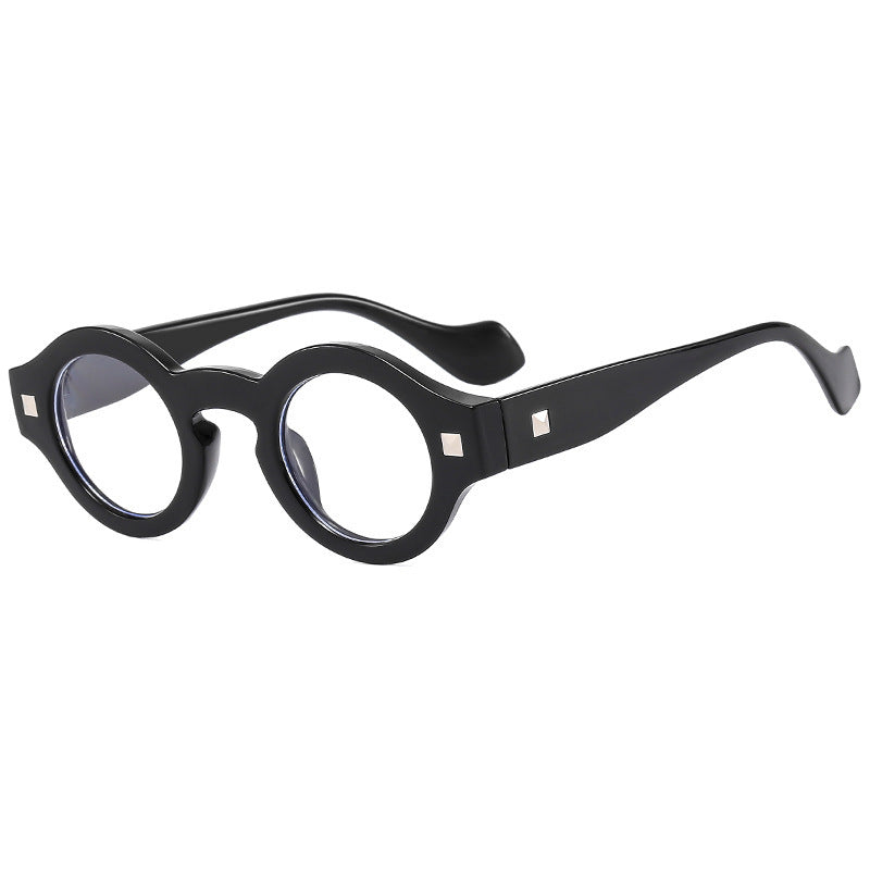 Retro Hawksbill Color Small Round Rim Glasses