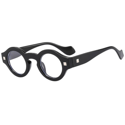 Retro Hawksbill Color Small Round Rim Glasses