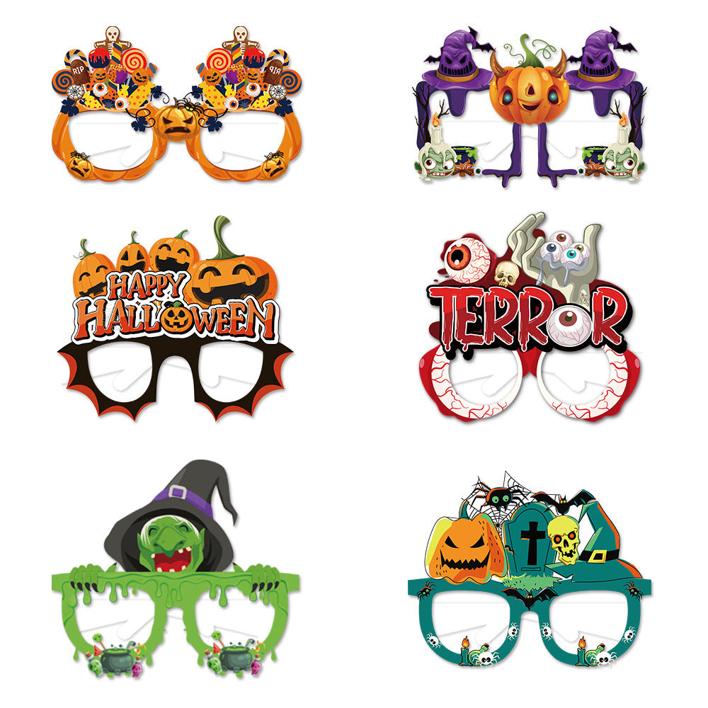 Halloween Paper Glasses Scene Decoration Funny