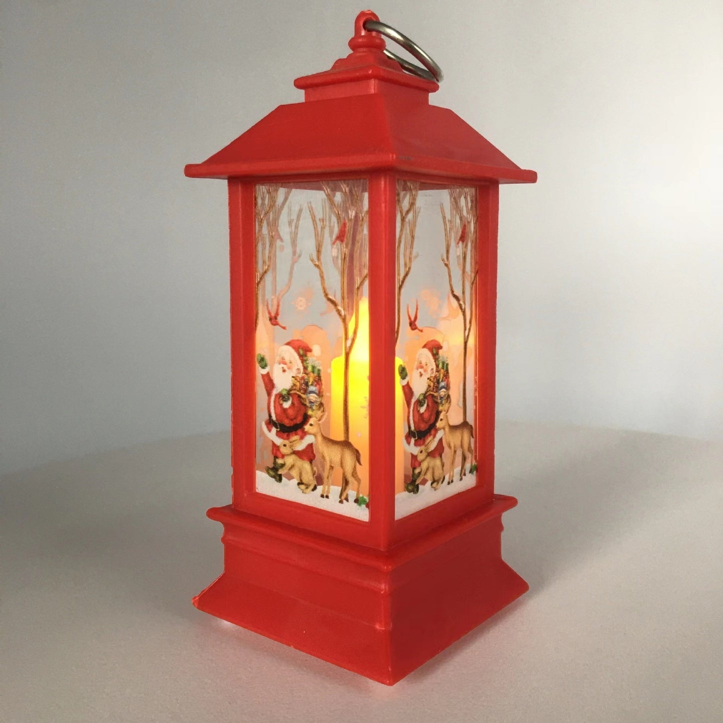 Christmas Storm Lantern Candlestick Lamp Small Night Lamp Old Snowman Decoration Small Night Lamp Desktop Decoration