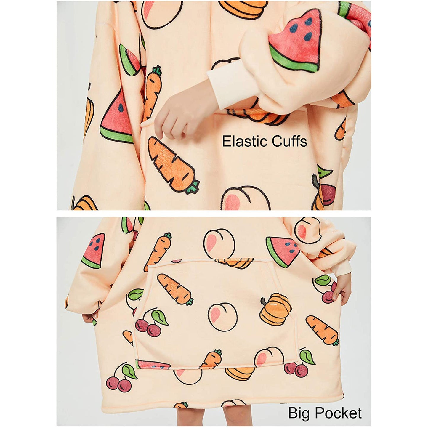 Hooded Bathrobe Digital Printing Pajamas