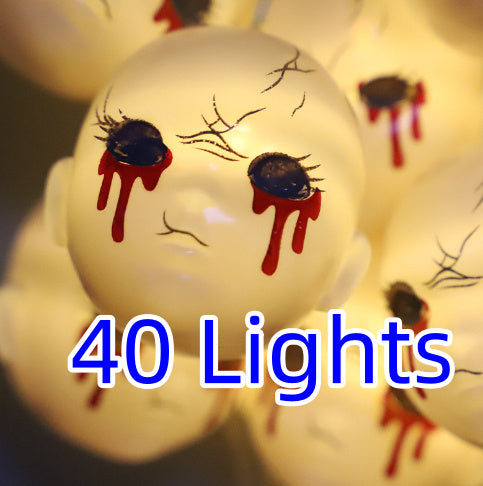 LED Halloween Decoration Atmosphere Layout Grimace Lighting Chain