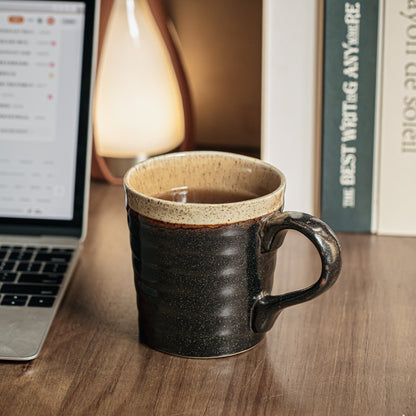 Retro Featured Coffee Cup Thread Relief Mug