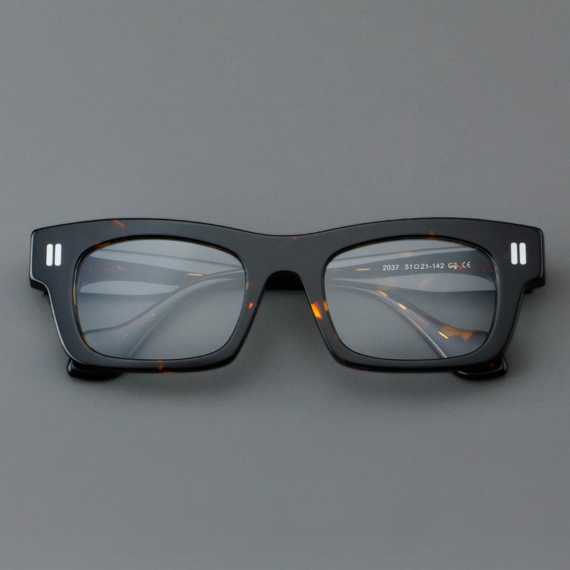 Thick Plate Glasses Patchwork Retro Frame