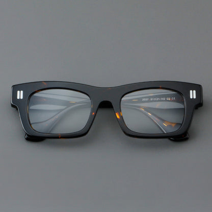 Thick Plate Glasses Patchwork Retro Frame