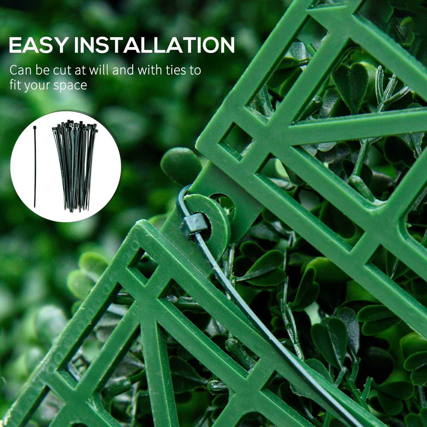 12PCs Grass Wall Panels, 20" X 20" Artificial Grass Wall Decor, Greenery Backdrop Panels Wall For Outdoor, Indoor, Garden, Fence, Backyard, Dark Green