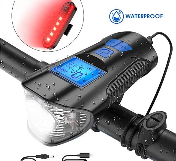 Bicycle Light Accessories USB Charging With Speaker Code Meter