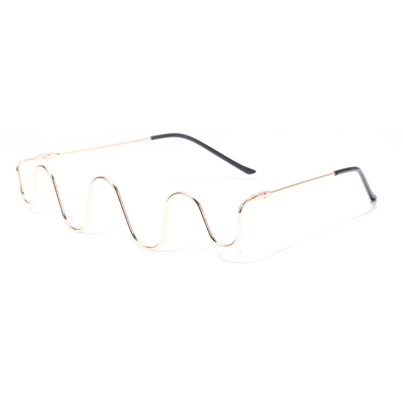 Handmade diamond half-rim glasses