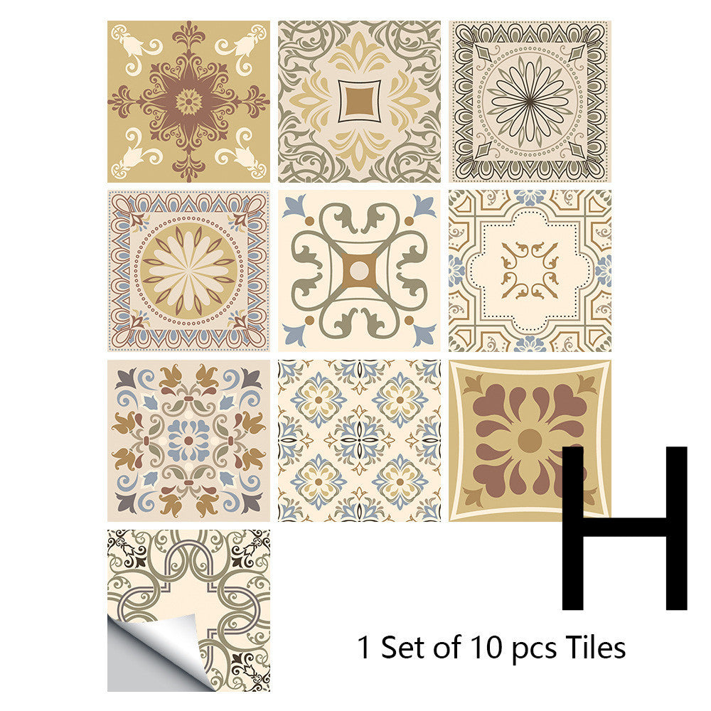 European Style Matte Matte Film Tile Stickers Kitchen Bathroom Decoration Wall Stickers